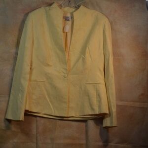 Yellow Blazer by JAX essentials SZ 14 #B58